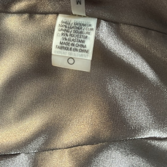 ELIE TAHARI Natalie Jacket Silver Leather Jacket Size Medium - Picture 7 of 11